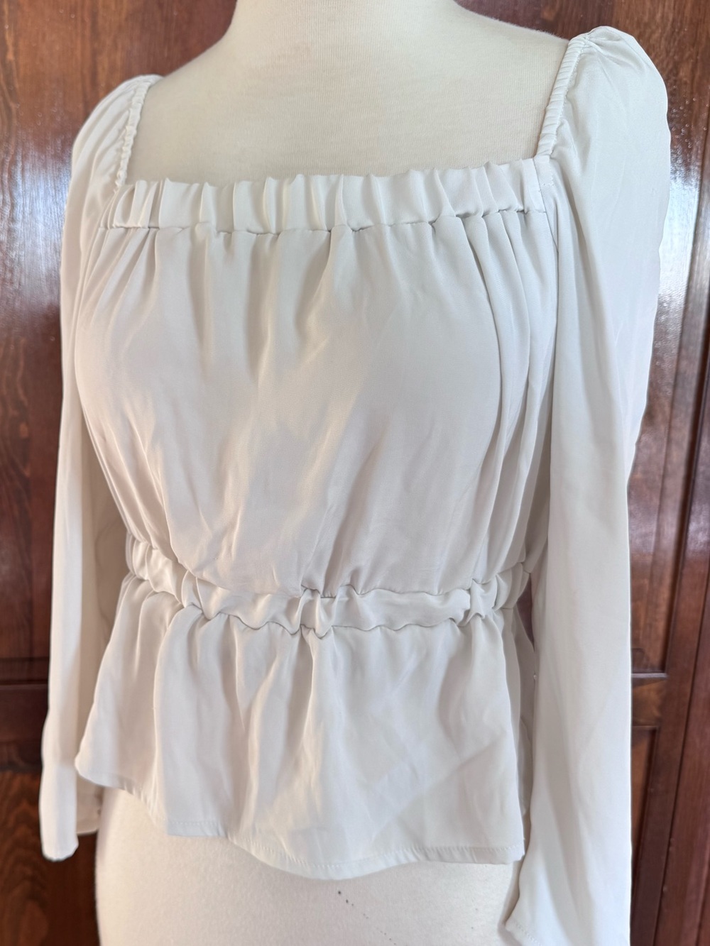 Romantic Cottagecore Boho Milkmaid Peplum Blouse Size Small